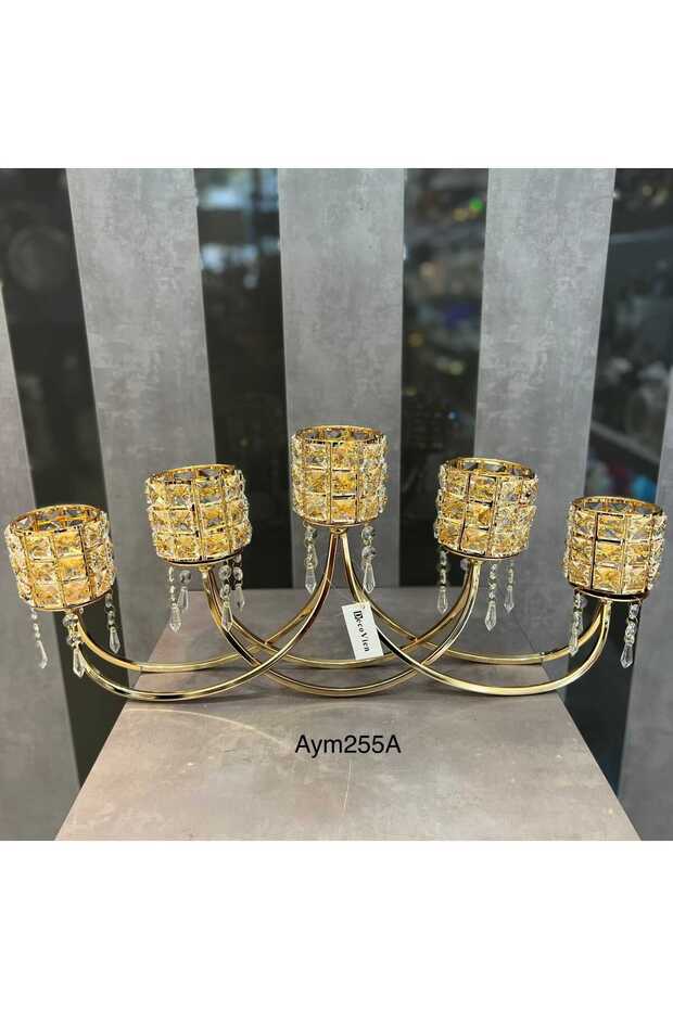 Yatay Şamdan Taşlı - 1