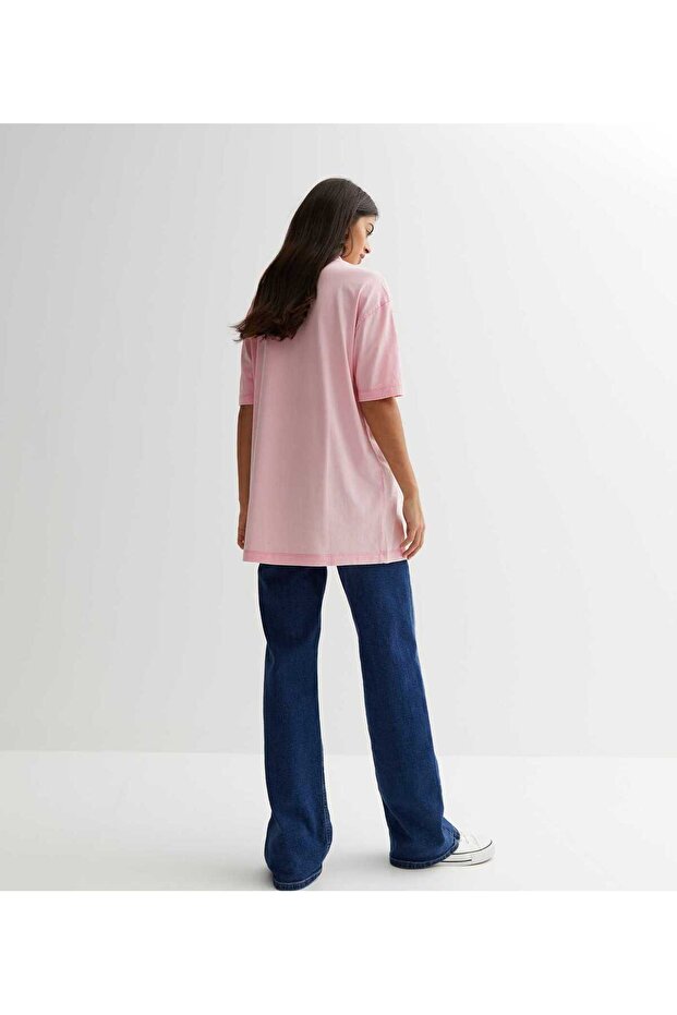 Γυναικείο μπλουζάκι Basic Unprinted Plain Oversize - 2