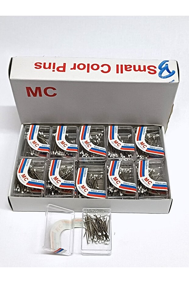 White Headed Mined Bulk Needle 50 Pieces 20 Packs (1000 Pieces)