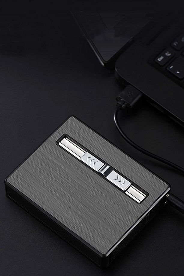 Usb Şarjlı Elektronik Ve Normal Gazlı Turbo Çakmak Sigara Muhafaza Kutusu Atatürk Baskılı - 5