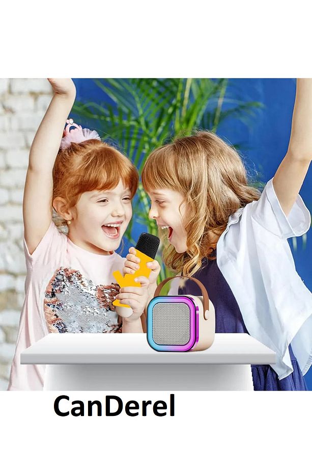 Bluetooth Karaoke Hoparlör Parti Hoparlörü Mikrofonlu Işıklı Ses Bombası Aux Usb Sd Kart Girişli - 2