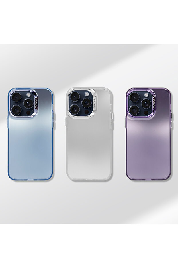 Iphone 15 PRO Uyumlu So Cool Metal Tuşlu Buzlu Mat Premium Telefon Kılıfı - 3