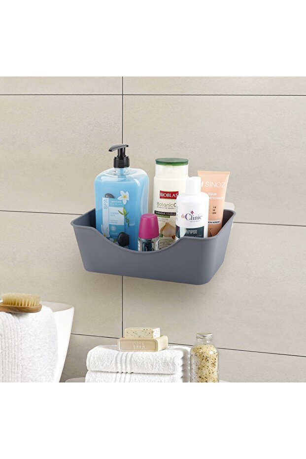 رف حمام مربع - تصميم لاصق - 1