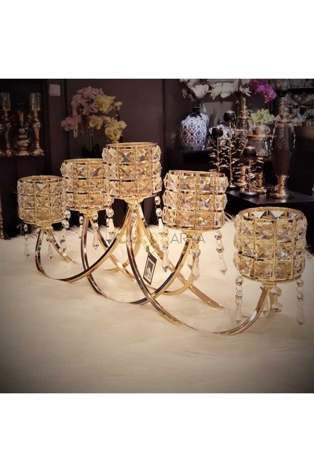 Yatay Şamdan Taşlı - 2