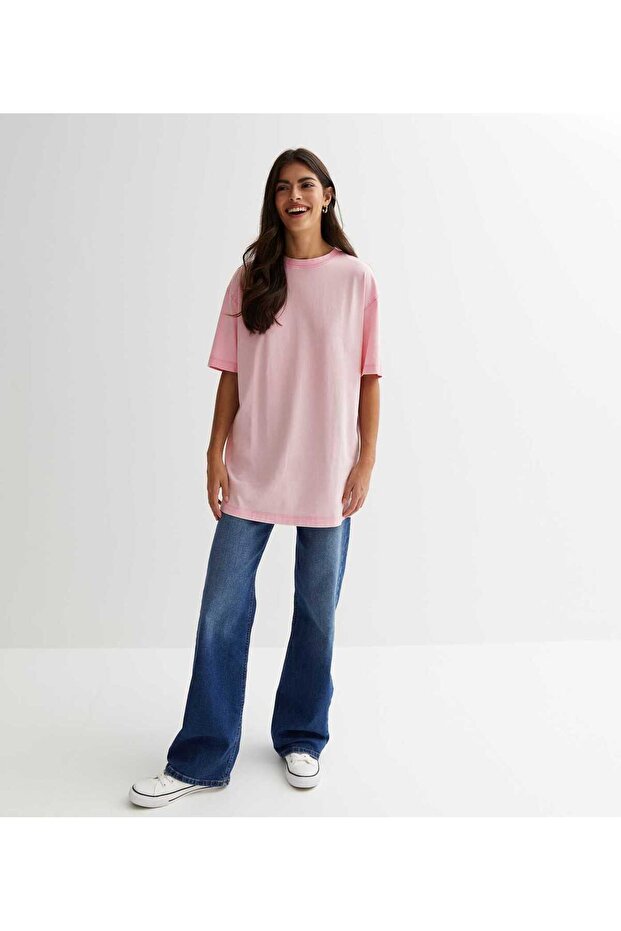 Γυναικείο μπλουζάκι Basic Unprinted Plain Oversize - 1