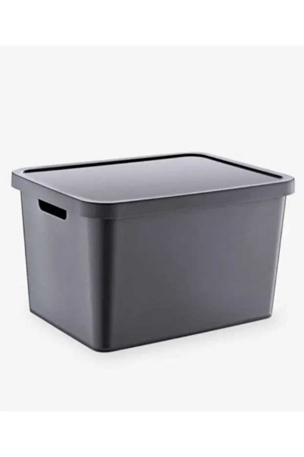 Stafi 18 Lt Set of 4 - Anthracite Box with Lid, Multi-Purpose - 1