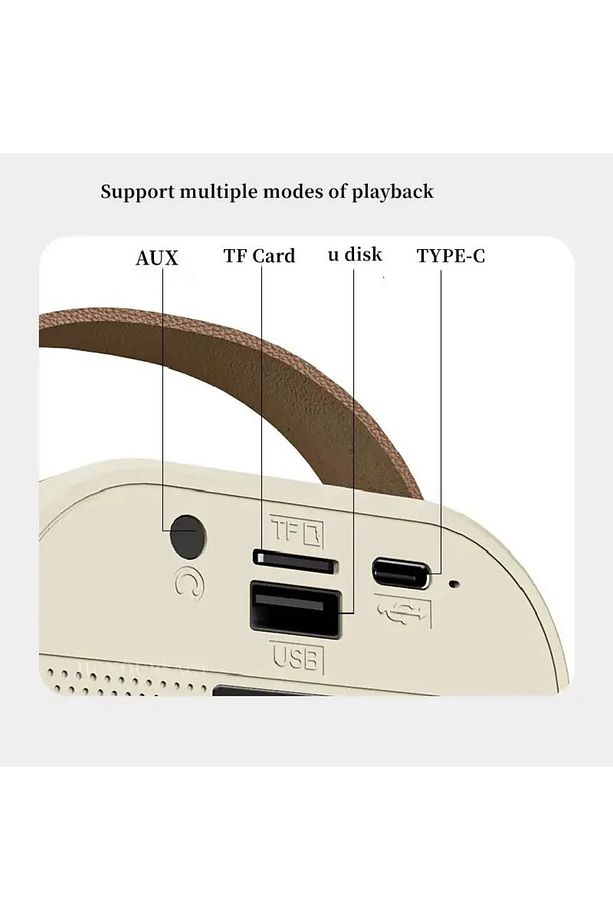 Bluetooth Karaoke Hoparlör Parti Hoparlörü Mikrofonlu Işıklı Ses Bombası Aux Usb Sd Kart Girişli - 6