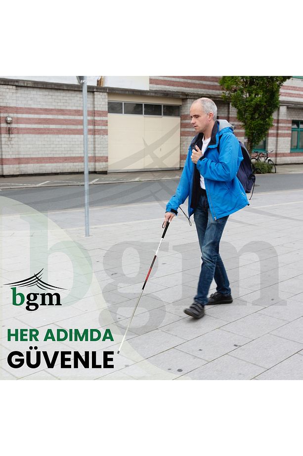 Görme Engelli Bastonu Yüksek Kalite Katlanır Ama Bastonu Katlanabilir Baston - 6