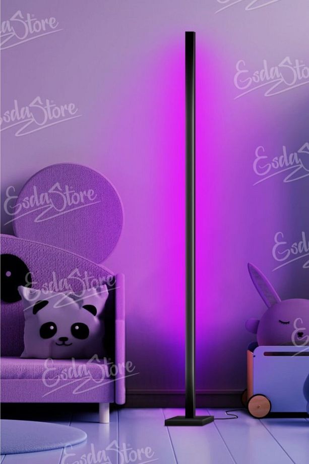 Oda Aydınlatma Sistemi Dekoratif Köşe Led Lambader Full Rgb - 2