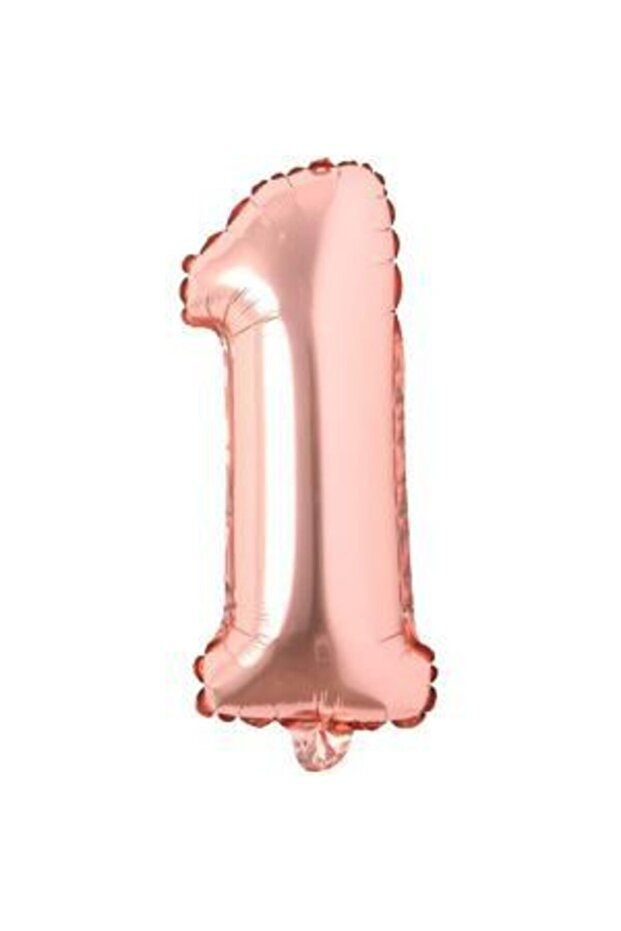 1 Number Rose Gold Foil Balloon 16 Inc 40 cm