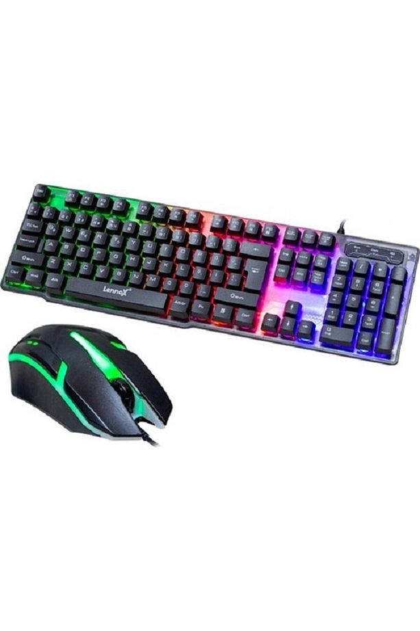 Lx-t302 Gaming Oyuncu Rgb Işıklı Mekanik Hisli Klavye + Mouse Fare Set 101..lxt302 - 3