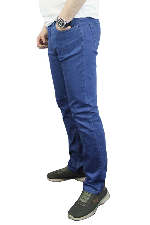 Erkek Yüksek Bel Regular Fit Kot Pantolon - 2