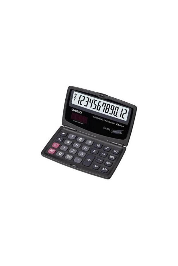 12 Hane Cep Tipi Kapaklı Hesap Makinesi Sx-220 - 1