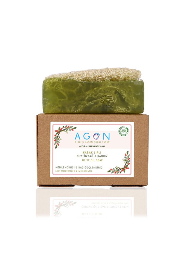 100% Handmade Natural Pumpkin Fiber Olive Oil Soap 120 Gr