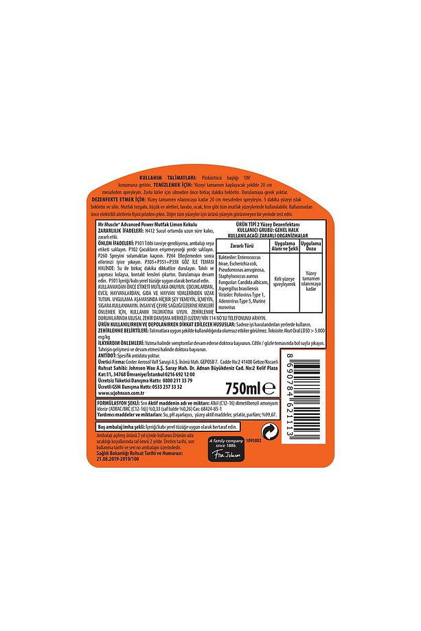 Advanced Power Mutfak Temizleyici Limon 750ml - 2