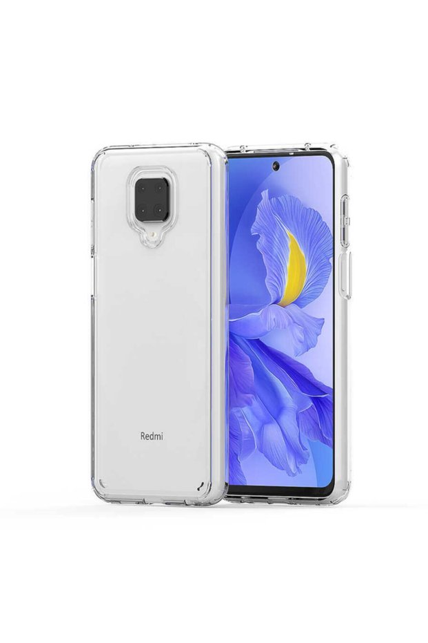 حافظة متوافقة مع هاتف Xiaomi Redmi Note 9 Pro، غطاء شفاف بدون فتحات مع حماية للزوايا