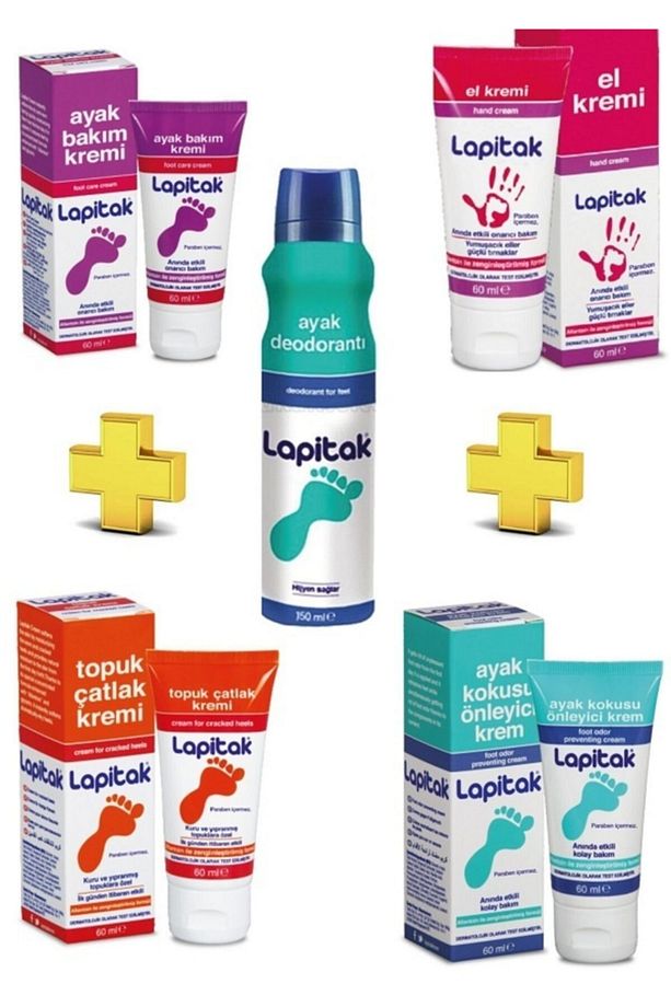 Ayak Bakım +Topuk Çatlak +Ayak Kokusu Önleyici +El Kremleri 4x60 ml +Ayak Deodorantı 150 ml - 1