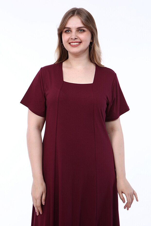 Rochie cu guler pătrat - 1