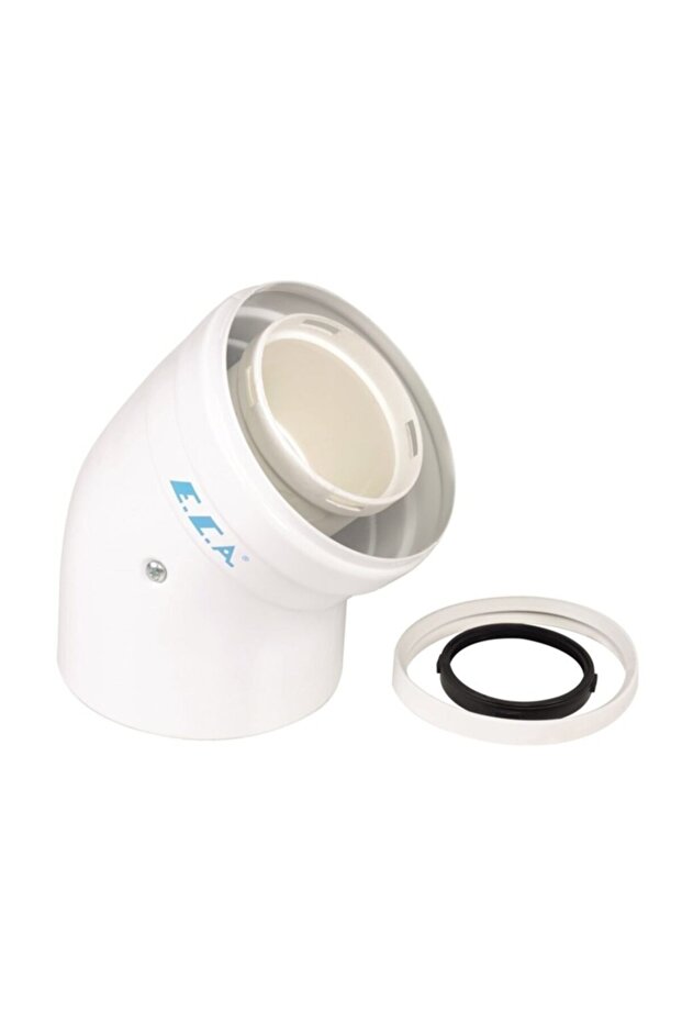 Hermetik Kombi Ilave Baca 45 Derece Dirsek - 1