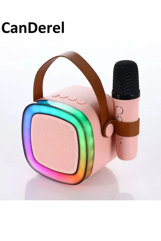 Bluetooth Karaoke Hoparlör Parti Hoparlörü Mikrofonlu Işıklı Ses Bombası Aux Usb Sd Kart Girişli - 1