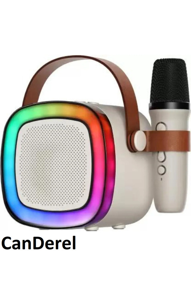 Bluetooth Karaoke Hoparlör Parti Hoparlörü Mikrofonlu Işıklı Ses Bombası Aux Usb Sd Kart Girişli - 1