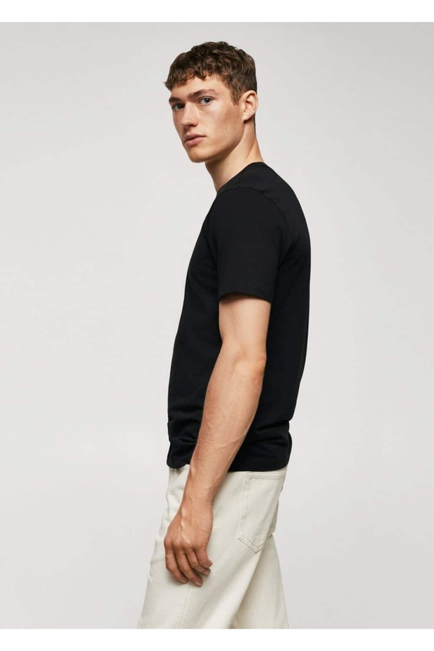 Pamuklu Streç Tişört - 6