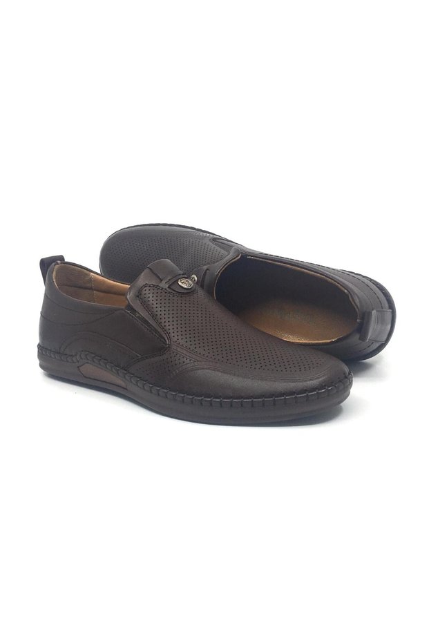 Taşpınar 100% Genuine Leather Orthopedic Men's Summer Comfortable Daily Sandal Shoes 40-44