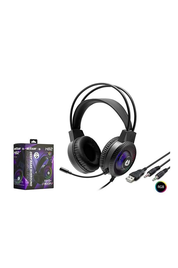H82 Oyuncu Kulaklığı Rgb Usb & Aux3.5 Siyah - 1