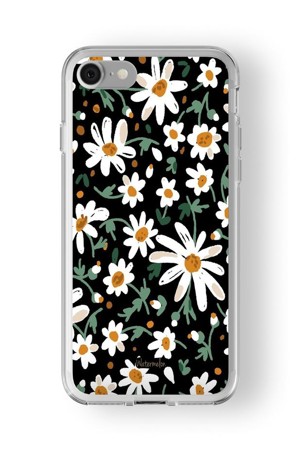 حافظة شفافة مطبوعة بتصميم الإقحوانات البيضاء متوافقة مع هاتف iPhone 6 و6s
