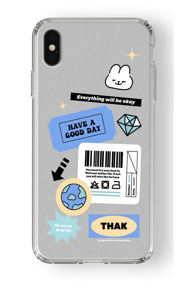 حافظة شفافة مطبوعة بتصميم Will Be OK متوافقة مع iPhone X وXs