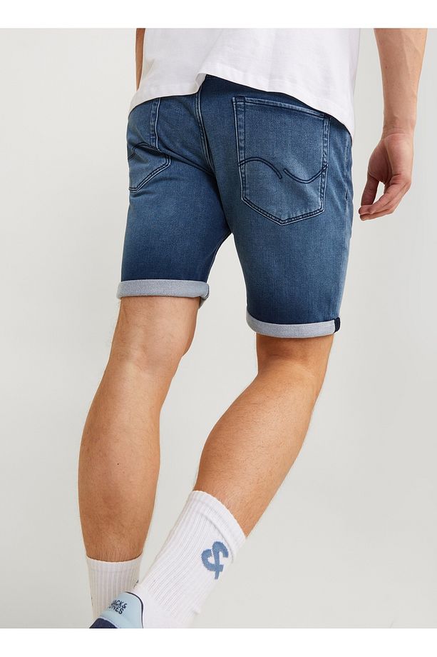 Regular Fit Mavi Erkek Denim Şort JJIRICK JJICON SHORTS GE 341 I.K SS - 4