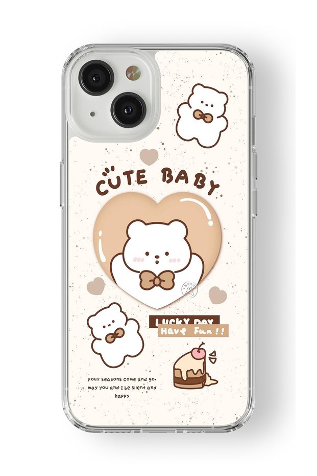 Cute Baby Design Printed Transparent Case Compatible with iPhone 13