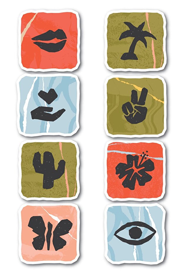 Travel Themed Sticker Set - 8 Piece Sticker Set - Phone, Tablet, Notebook Laptop Compatible Sticker