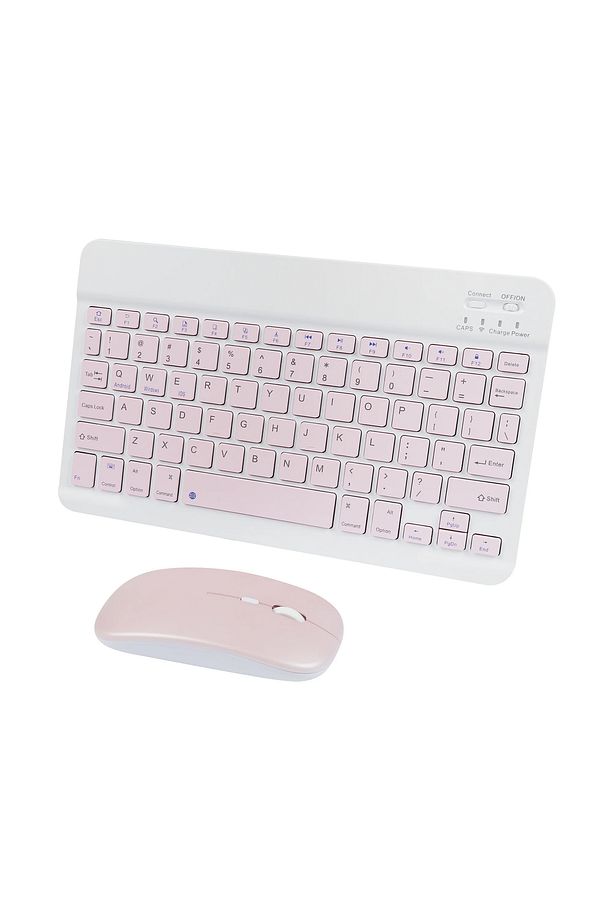Huawei MatePad 10.4 ile Uyumlu Kablosuz Bluetooth Klavye+Mouse Set - 1