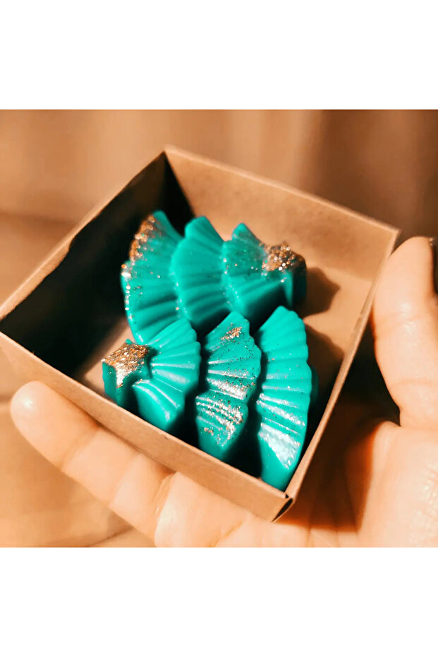 Pine Tree Patterned Soap Set - Gift Decorative, Cinnamon Candy Scented - 2
