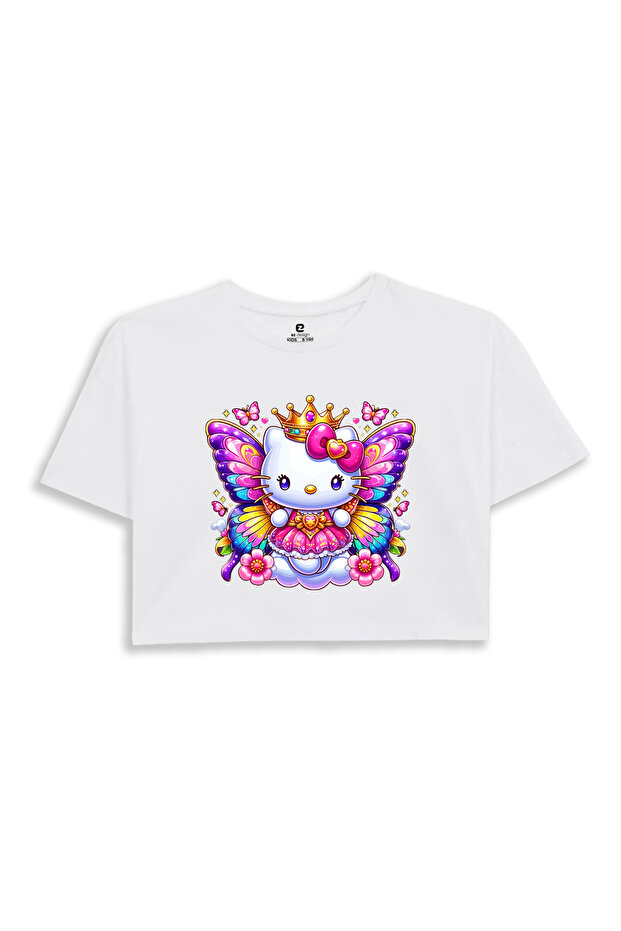 Hello Kitty Printed Crop T-shirt