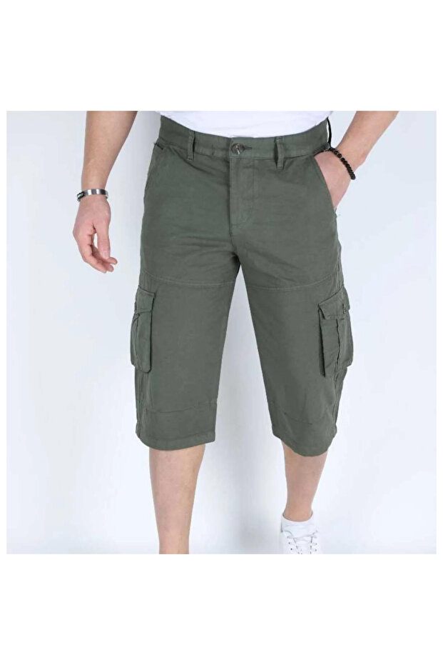 Knee-Length Cargo Pocket Capri - 1