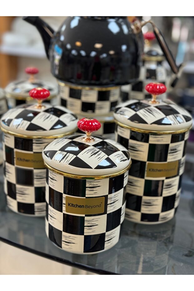 3’lü damalı emaye set - 2