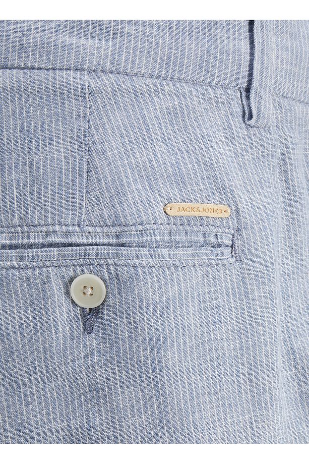 Lacivert Erkek Tapered Fit Chino Şort JPSTACE JJCAIRO LINEN BLEND - 3