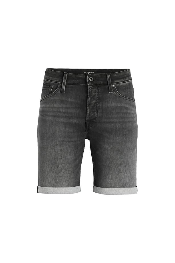 Regular Fit Siyah Erkek Denim Şort JJIRICK JJICON SHORTS SQ 612 I.K SS - 1