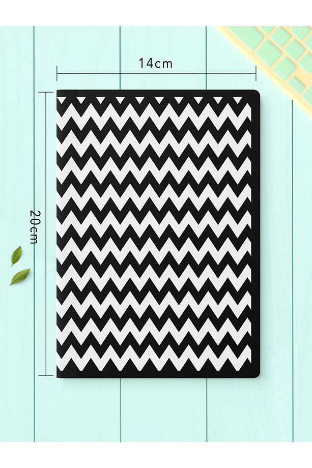 Çizgisiz Defter Seti, 2 Adet Geometrik Desenli Notebook, Not Defteri, Anı Defteri, 64 Sayfa Orta Boy - 4