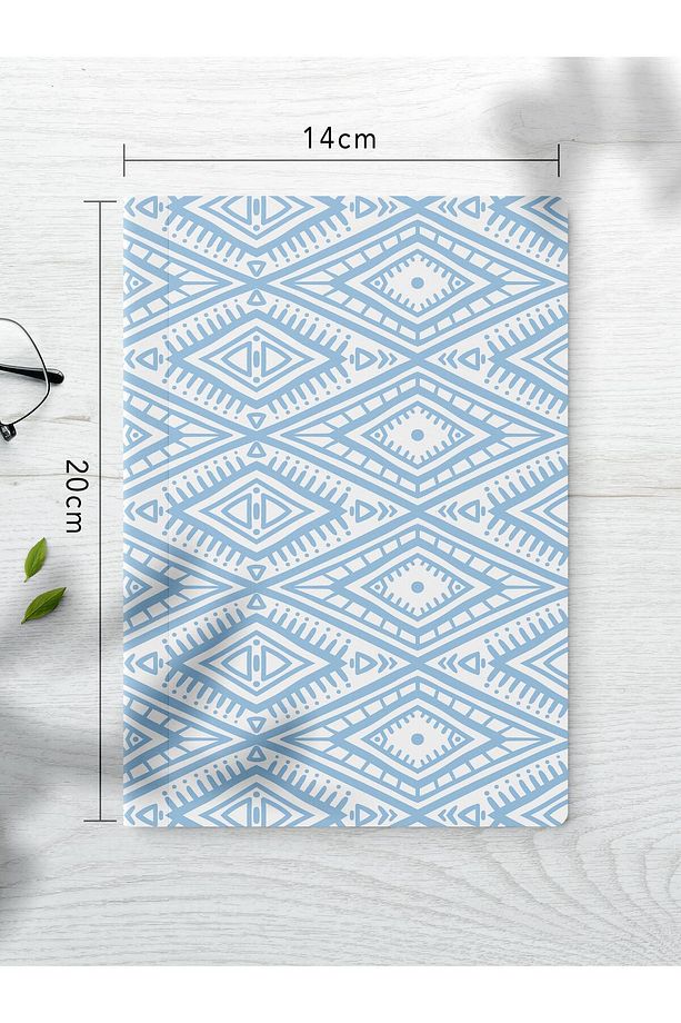 Çizgisiz Defter Seti, 2 Adet Geometrik Desenli Notebook, Not Defteri, Anı Defteri, 64 Sayfa Orta Boy - 3