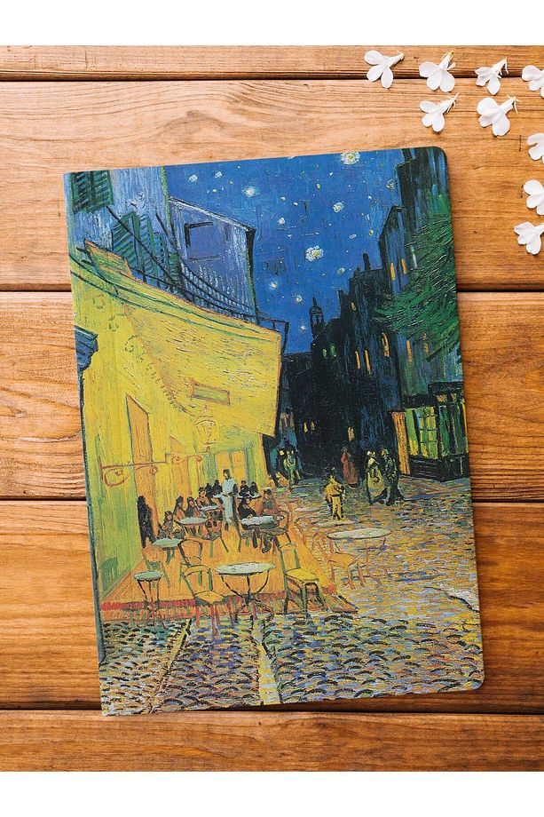 Çizgisiz Defter, Modern Sanat Notebook, Van Gogh Temalı Not Defteri 64 Sayfa, 14*21cm - 1