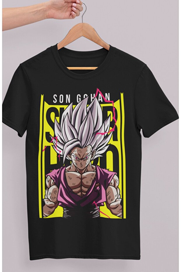 Oversize Dragon Ball Son Gohan Printed T-shirt, Unisex Anime Printed T-shirt