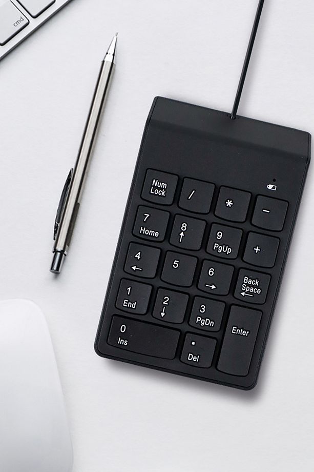 Kablolu 18 Tuşlu Mini Rakam Klavyesi Numeric Klavye Mini Dekoratif Num Klavye - 2