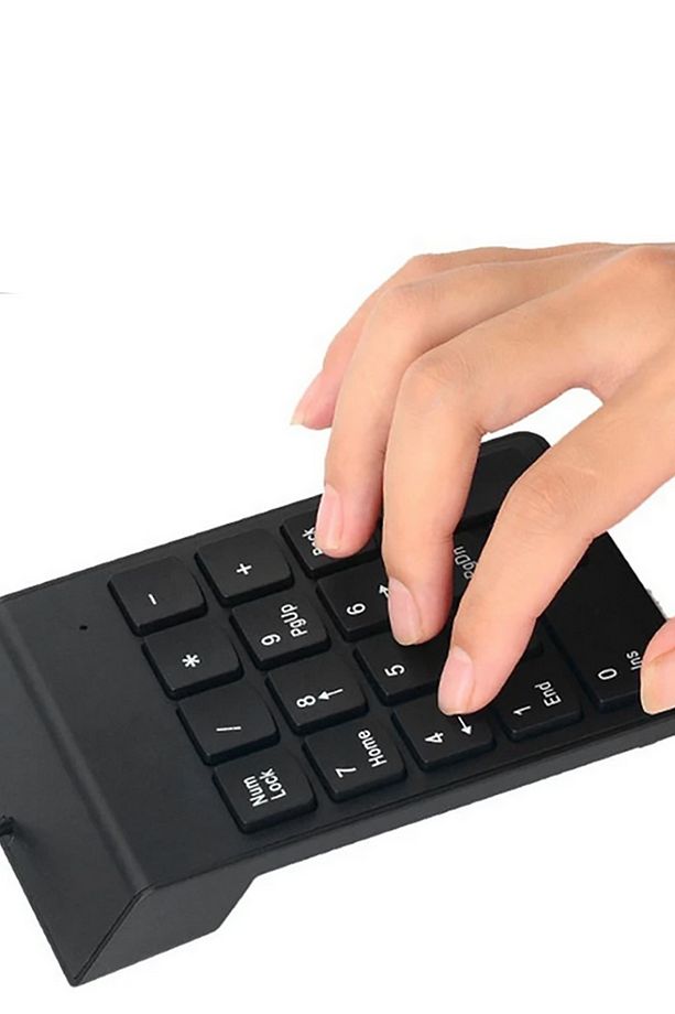 Kablolu 18 Tuşlu Mini Rakam Klavyesi Numeric Klavye Mini Dekoratif Num Klavye - 5