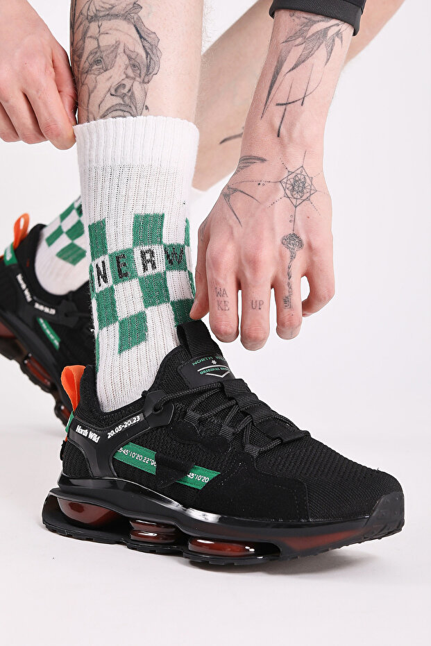 Airboos Men's Sneakers - Black Green