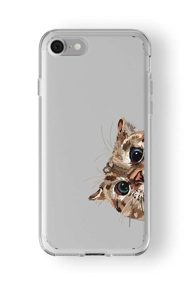 حافظة شفافة مطبوعة بتصميم قطة متوافقة مع هاتف iPhone 6 و6s