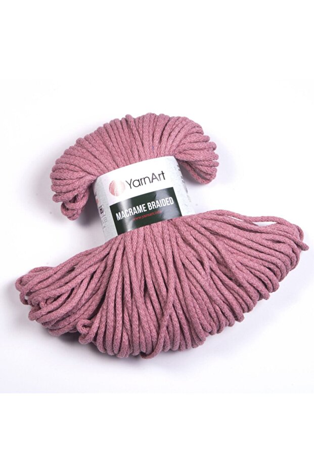 مكرامية مضفرة - خيط مكرامية للحياكة اليدوية Dried Rose-792