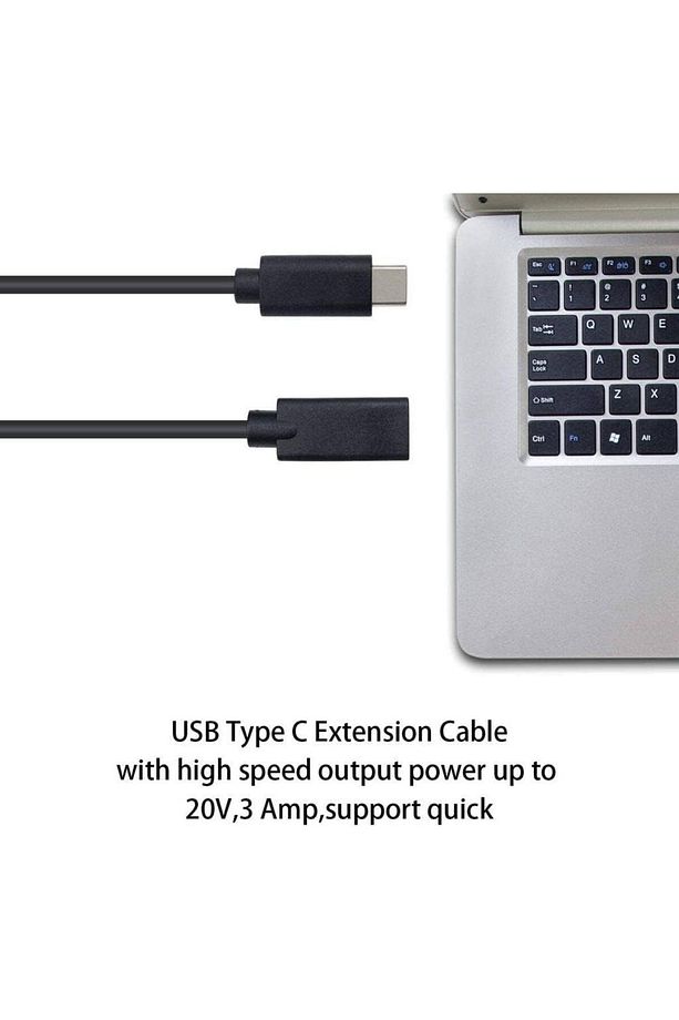 Type C Usb 3.1 Uyumlu Uzatma Kablosu Ekleme Dişi Erkek Kablosu 1 metre Type-C Erkek To Type-C Dişi - 1
